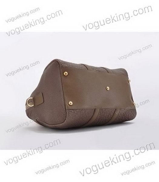 Yves Saint Laurent Easy Textured Khaki Lambskin Leather Tote Bag-6