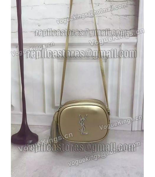 Yves Saint Laurent Gold Leather Fringed Mini Shoulder Bag-1