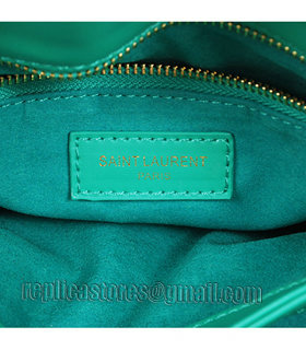 Yves Saint Laurent Large Chyc Shoulder Bag In Apple Green Leather-4