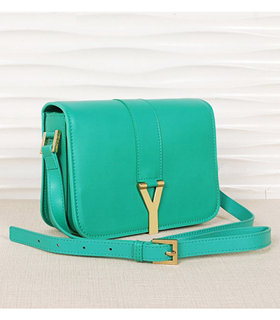 Yves Saint Laurent Large Chyc Shoulder Bag In Apple Green Leather
