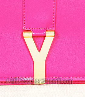 Yves Saint Laurent Large Chyc Shoulder Bag In Fuchsia Leather-5