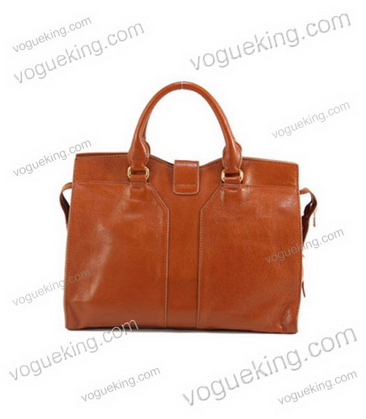 Yves Saint Laurent Large Top Handle Bag Earth Yellow Calfskin Leather-2