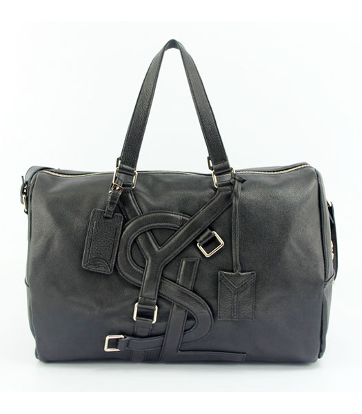 Yves Saint Laurent Large Vavin Duffle Bag in Black Classic Leather