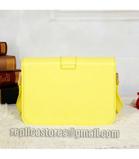 Yves Saint Laurent Monogramme Lemon Yellow Leather Mini Shoulder Bag-1