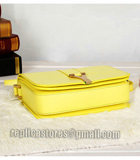Yves Saint Laurent Monogramme Lemon Yellow Leather Mini Shoulder Bag-2