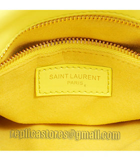 Yves Saint Laurent Monogramme Lemon Yellow Leather Mini Shoulder Bag-4