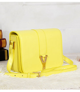 Yves Saint Laurent Monogramme Lemon Yellow Leather Mini Shoulder Bag