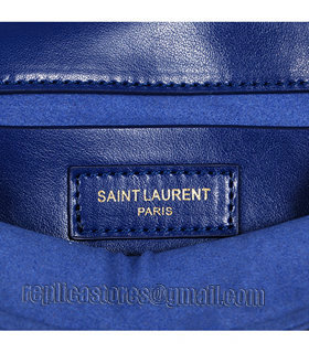 Yves Saint Laurent Monogramme Sapphire Blue Leather Mini Shoulder Bag-4