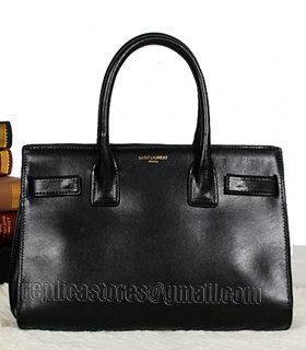 Yves Saint Laurent Sac De Jour Black Leather Tote Bag-5