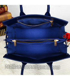 Yves Saint Laurent Sac De Jour Sapphire Blue Leather Tote Bag-3