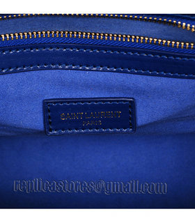 Yves Saint Laurent Sac De Jour Sapphire Blue Leather Tote Bag-4